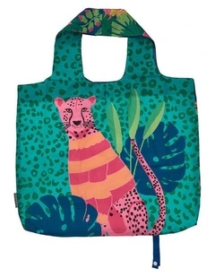Annabel Trends Reusable Shopping Tote Grocery Bag Cheetah Print 50x42cm