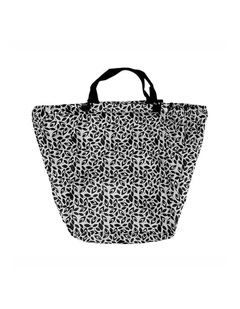 Annabel Trends Shopping Grocery Trolley Bag Leaf Black Reusable 38x68cm