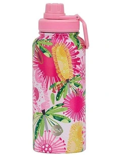 Annabel Trends Watermate Stainless Steel Bottle Pink Banksia Colouring 950ml