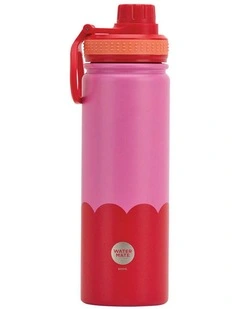 Annabel Trends Watermate Wave Stainless Steel Bottle Pink Red 600ml