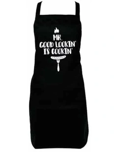 Annabel Trends Screen Print Apron Cooking Bib Mr Good Looking Cotton 60x80