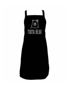 Annabel Trends Screen Print Cotton Apron Mama Bear Black 60x80cm
