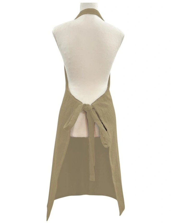 Jules Cotton Linen Apron 83x68x0.3cm Beige image 2