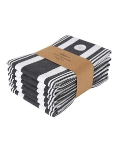 Eleanor 6 pack Tea Towel 50x70cm Grey