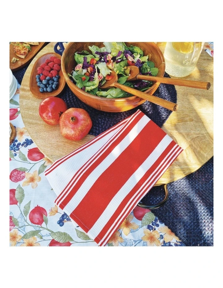 Eleanor 6 pack Tea Towel 50x70cm Red image 2