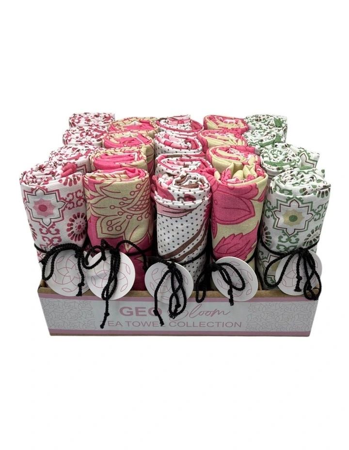Geobloom Set of 20 Tea Towel 50x70x0.2cm Multi image 1