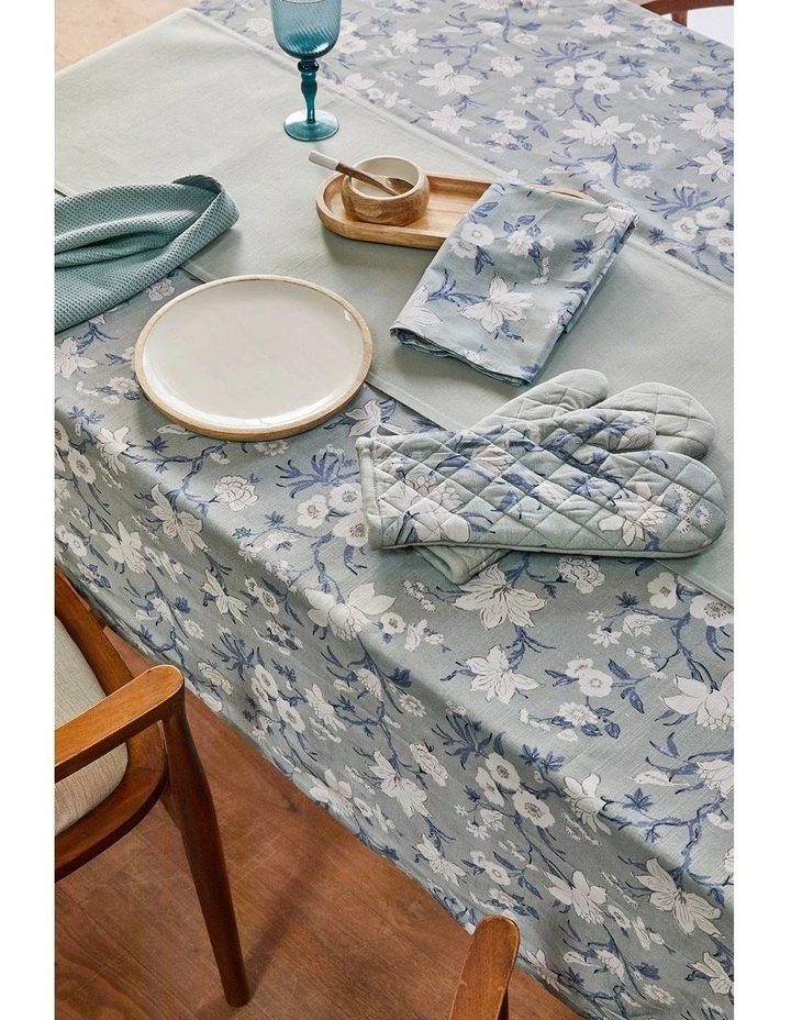 Nordhem 2 Pack Tea Towels 50x70x0.2cm Blue Grey Floral Multi image 2