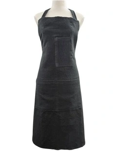 Jules Cotton Linen Apron 83x68x0.3cm Charcoal