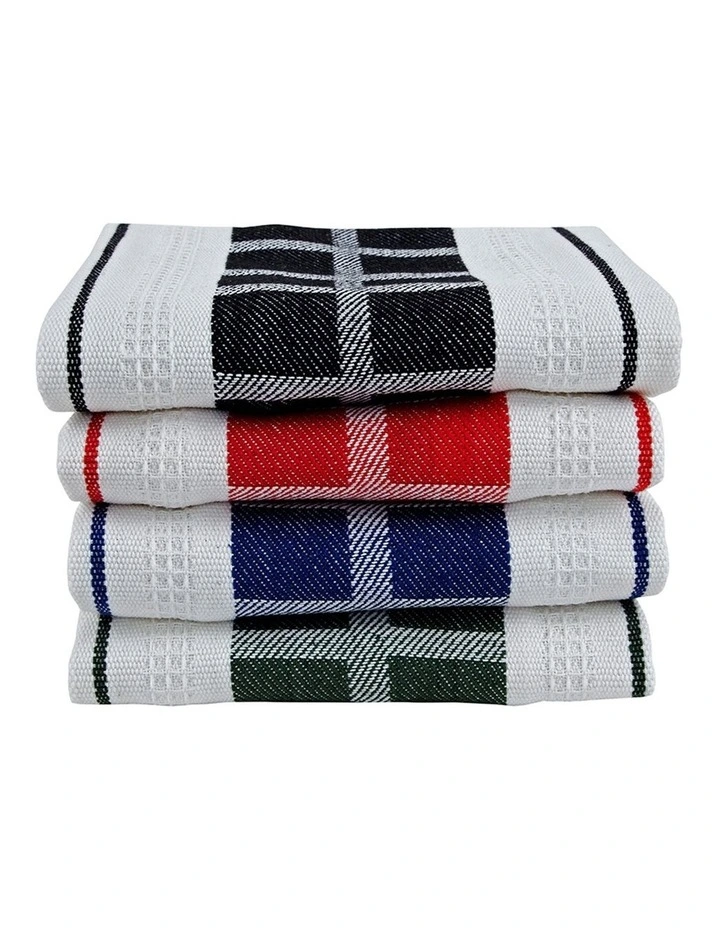 Chef 4 Pack Tea Towel 50x70cm Assorted image 1