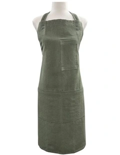 Jules Cotton Linen Apron 83x68x0.3cm Olive Green