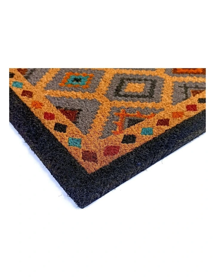Fab Habitat Kilim PVC Backed Coir Doormat In Multicolour image 3