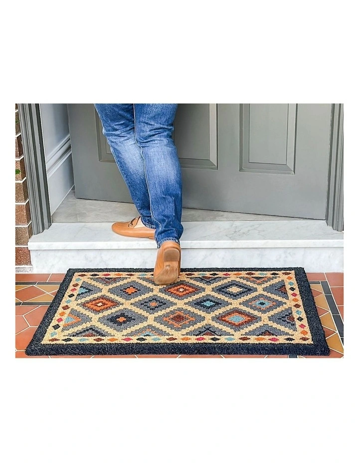Fab Habitat Kilim PVC Backed Coir Doormat In Multicolour image 4
