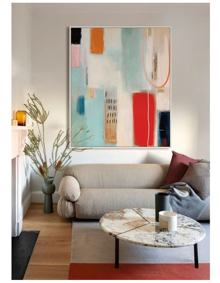 From Now On Framed Canvas in Red & Blue Multi image 2