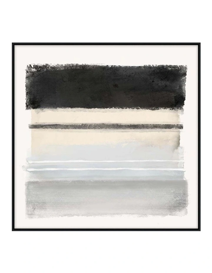 Sienna Framed Canvas in Black & Beige Multi image 1