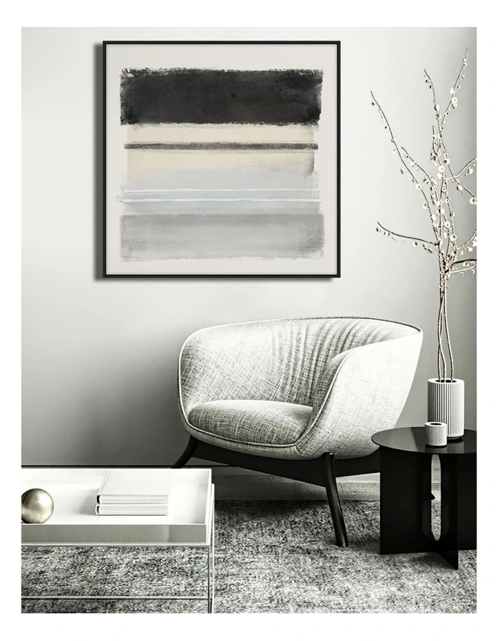 Sienna Framed Canvas in Black & Beige Multi image 2