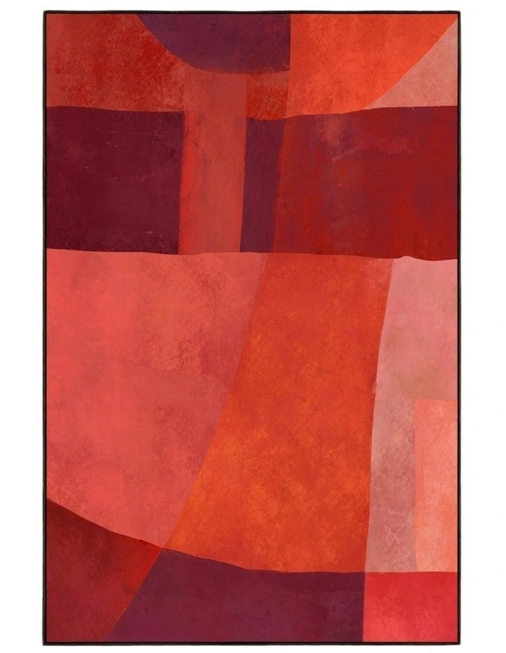 Eames Framed Canvas in Red & Burgundy Multi image 1