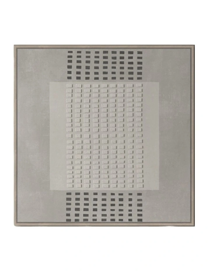 Linear Trail Framed Canvas in Grey & Beige Multi image 1