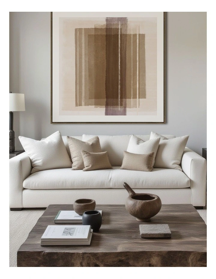 Transcendence Framed Canvas in Brown & Beige Multi image 2