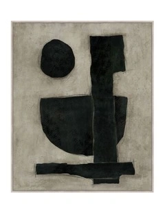 Manmade 1 Framed Canvas in Black & Grey Multi