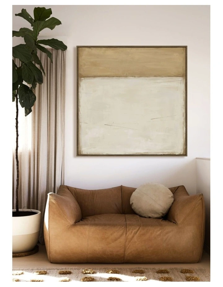 Earthline Framed Canvas in Brown & Beige Multi image 2