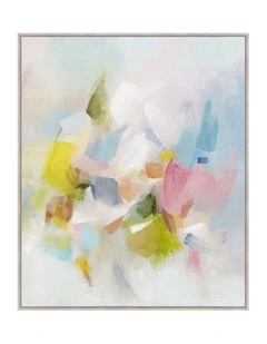 Landscape Dream Framed Canvas in Green & Pink Multi