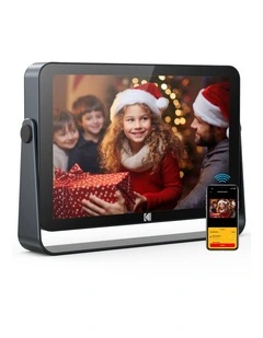 Kodak RWF-109 10.1-inch WiFi Rechargeable Digital Photo Frame, Carbon Black, 32GB Internal Memory, IPS Touchscreen
