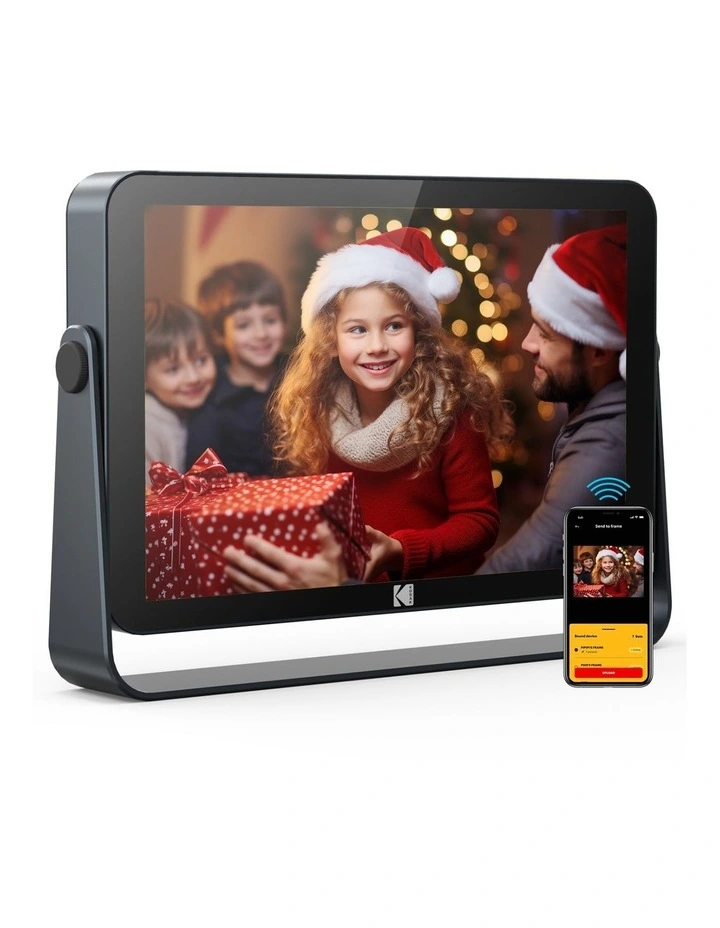 Kodak RWF-109 10.1-inch WiFi Rechargeable Digital Photo Frame, Carbon Black, 32GB Internal Memory, IPS Touchscreen image 1