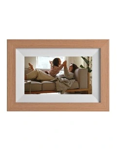 KODAK 7-inch WiFi Digital Photo Frame 32GB Wood Frame, Touchscreen, Auto Rotation