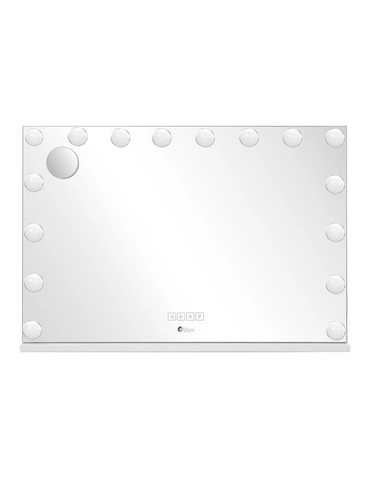 Oikiture Bluetooth Hollywood Makeup Mirror 16 LED Light 90x62cm Vanity Mirrors image 2