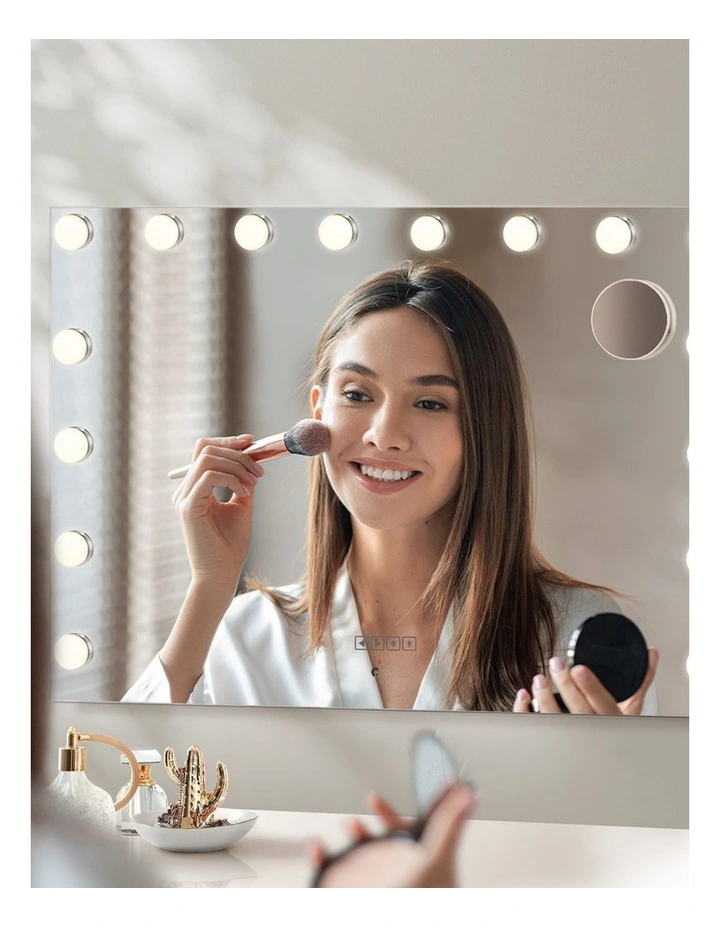 Oikiture Bluetooth Hollywood Makeup Mirror 16 LED Light 90x62cm Vanity Mirrors image 7
