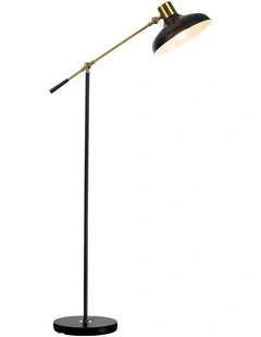 Oikiture Floor Lamps Adjustable Height Standing Metal Frame Black