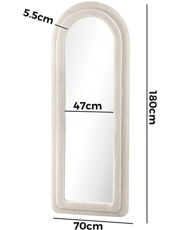 Oikiture 1.8M Full Length Mirror Boucle Frame Floor Mirrors Dressing Bedroom image 3