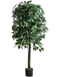Livsip 180cm Artificial Ficus Tree Lifelike Faux Potted Plants Home Garden Decor