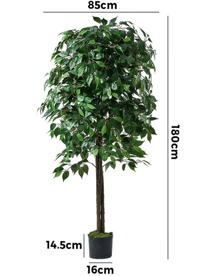 Livsip 180cm Artificial Ficus Tree Lifelike Faux Potted Plants Home Garden Decor image 3