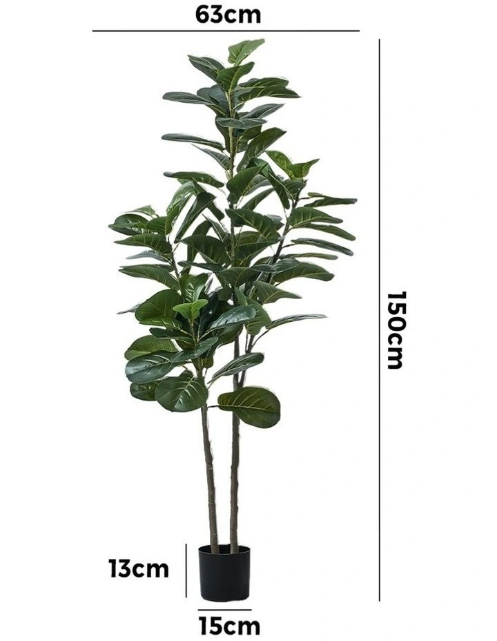 Livsip 150cm Artificial Fiddle Leaf Fig Tree Lifelike Faux Plants Home Decor image 3