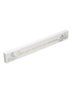 Collectible Desk Plaque: Belle MDF Gifting Decoration in White