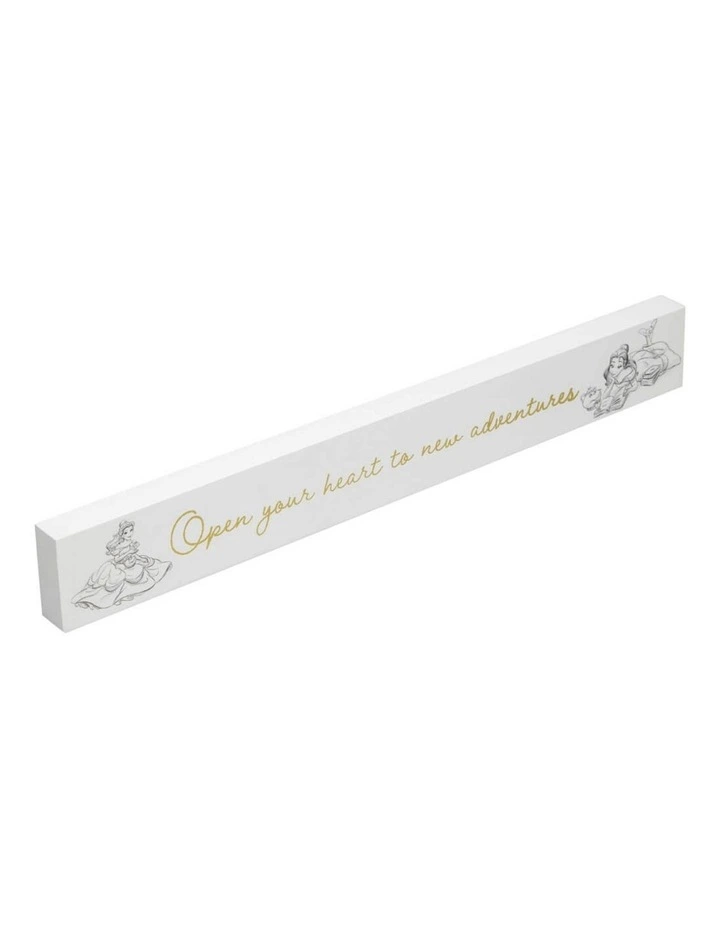 Collectible Desk Plaque: Belle MDF Gifting Decoration in White image 1