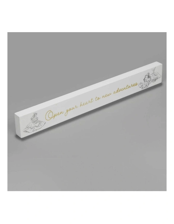 Collectible Desk Plaque: Belle MDF Gifting Decoration in White image 2