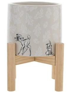 Forest Friends Bambi Planter on Stand in Beige