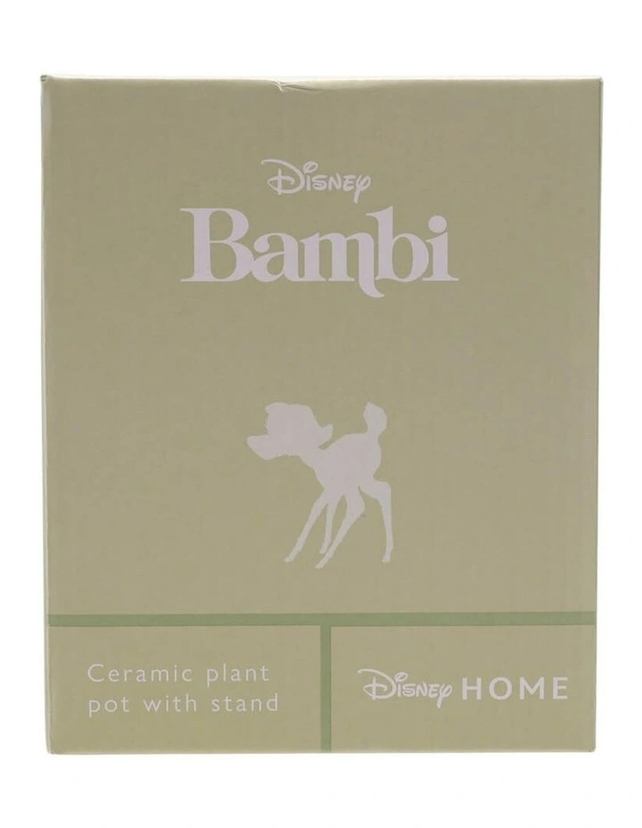 Forest Friends Bambi Planter on Stand in Beige image 3
