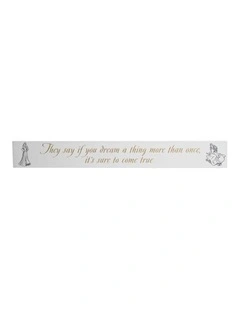 Collectible Desk Plaque: Aurora MDF Decoration in White