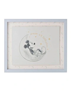 Wall Art: Mickey Mouse Gifting Frame in Blue
