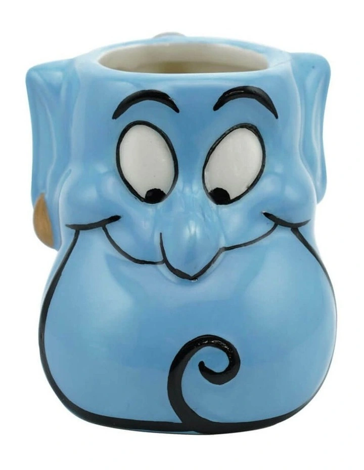 Aladdin, Genie Shaped Sculpted and Hand Painted Ceramic Pot 150ml in Blue image 1