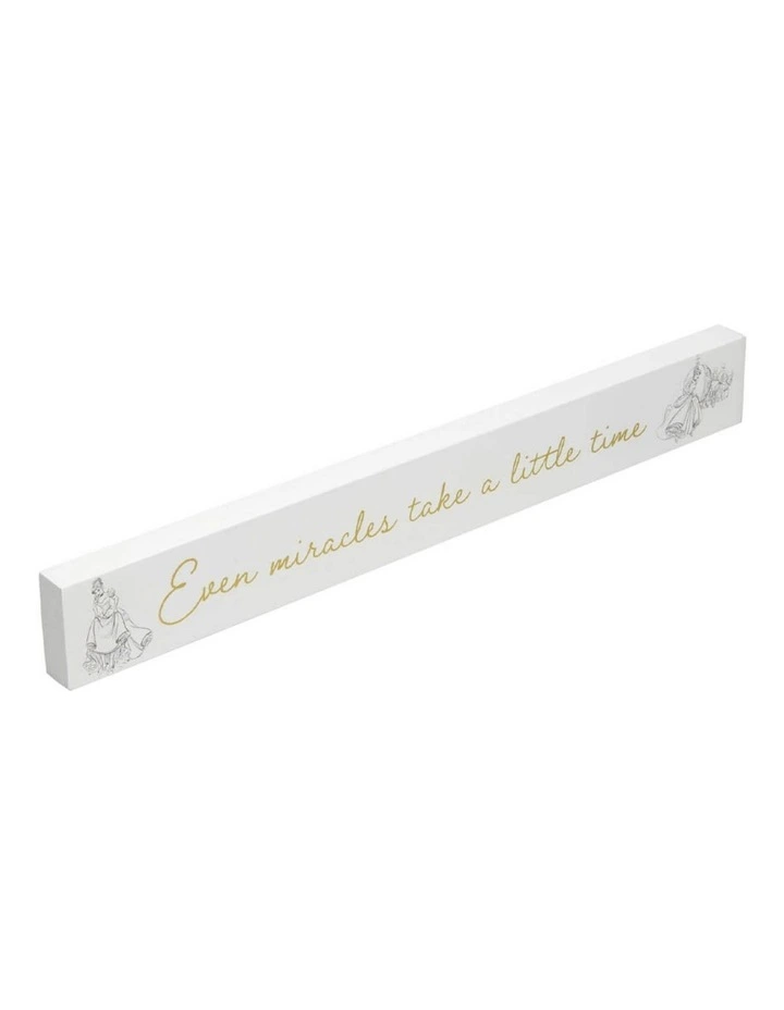 Cinderella: MDF Collectible Desk Plaque Decoration in White image 1
