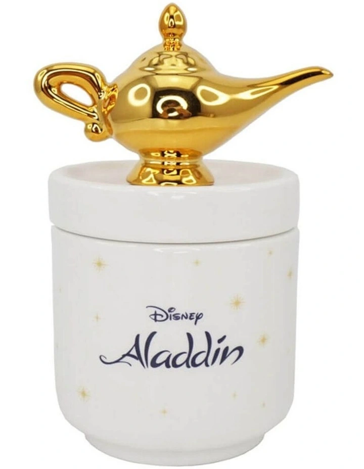 Glass Aladdin Lamp Collector Box 13cm in White image 2