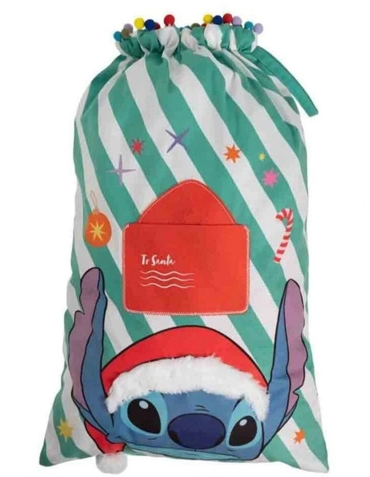 Stitch Christmas Sack in Green image 1