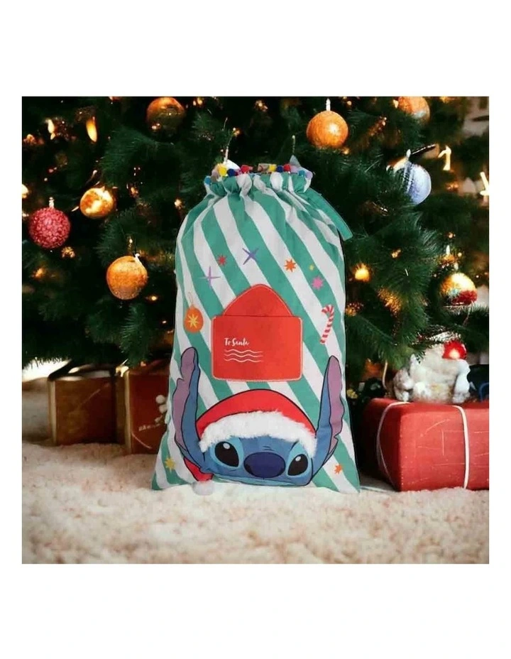 Stitch Christmas Sack in Green image 3