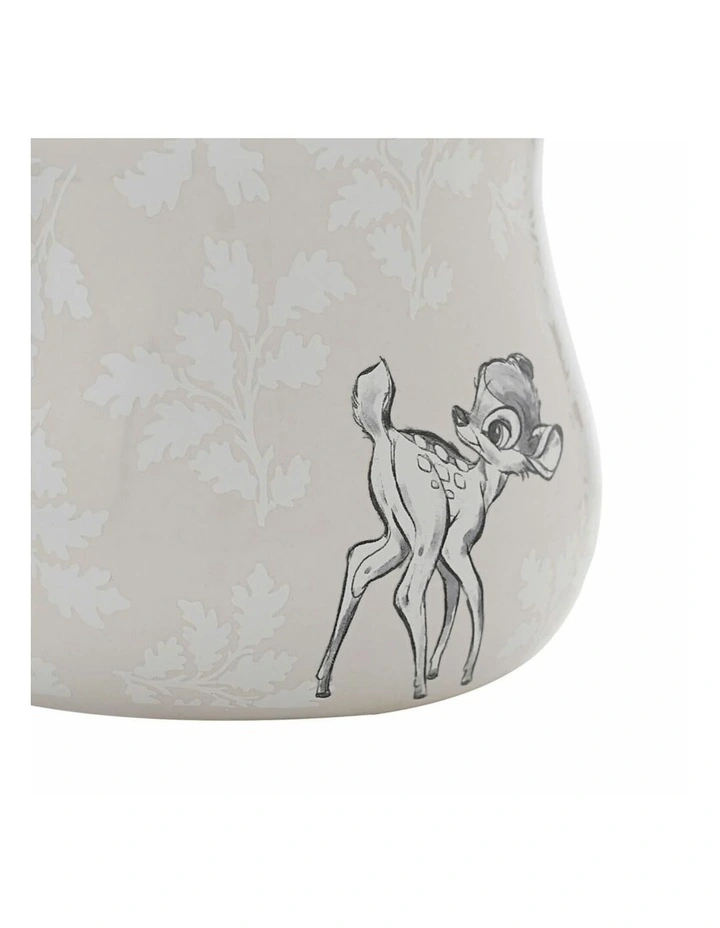 Forest Friends Bambi Ceramic Planter with Faux Plant in Beige image 2