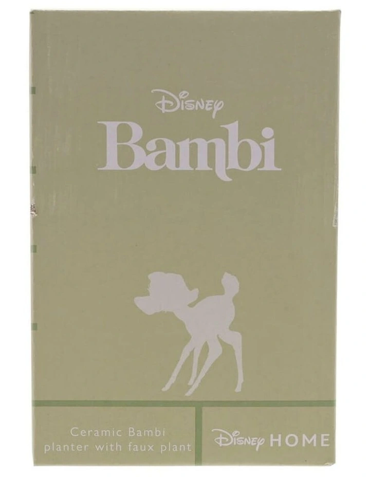 Forest Friends Bambi Ceramic Planter with Faux Plant in Beige image 4