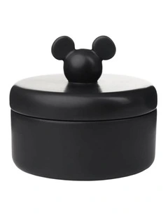 Mickey Head Storage Jar With Lid in Black